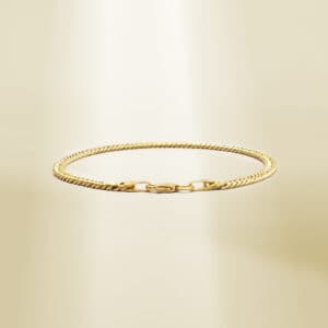 18K Yellow Gold Curb Chain Bracelet