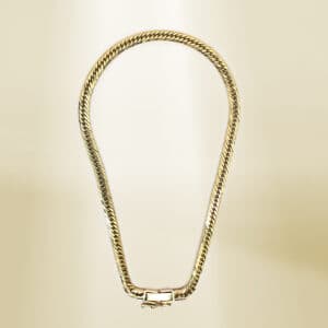 18K Yellow Gold Curb Chain Anklet