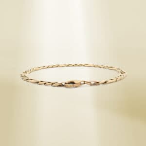 18K Yellow Gold Figaro Chain Bracelet