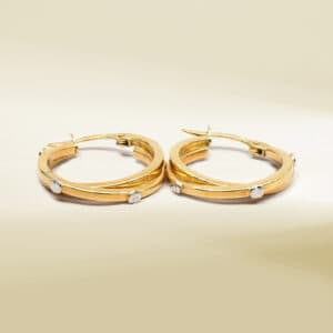 18K Two-Tone Brand Inspired Layered Hoop Earrings