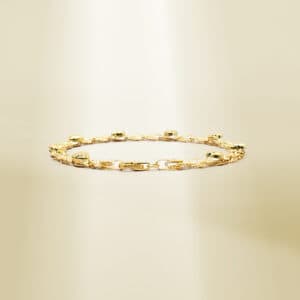 18K Yellow Gold Heart Design Bracelet
