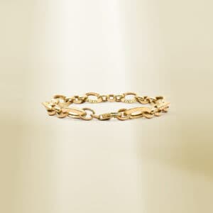 18K Yellow Gold Cable Chain Brand-Inspired Bracelet