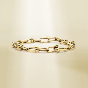 18K Yellow Gold Brand-Inspired Bracelet