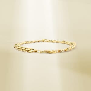 18K Yellow Gold Curb Chain Bracelet