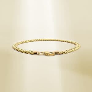 18K Yellow Gold Curb Chain Bracelet