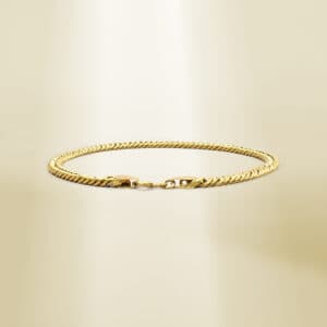 18K Yellow Gold Curb Chain Bracelet