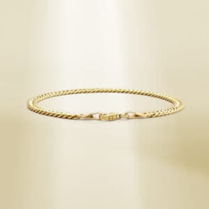 18K Yellow Gold Curb Chain Bracelet
