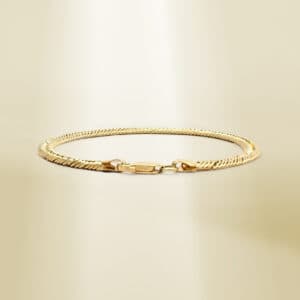 18K Yellow Gold Curb Chain Bracelet