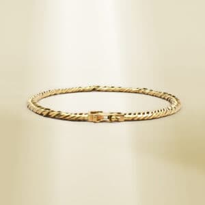 18K Yellow Gold Curb Chain Bracelet