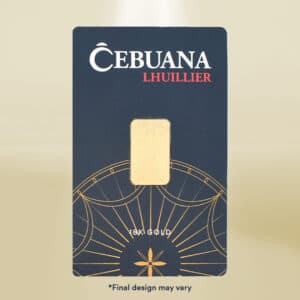 18K 5 Grams, Cebuana Lhuillier Personalized Gold Bar in Reyna Juana Design