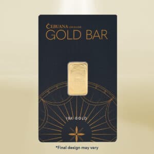 18K 5 Grams, Cebuana Lhuillier Personalized Gold Bar in Bayanihan Design