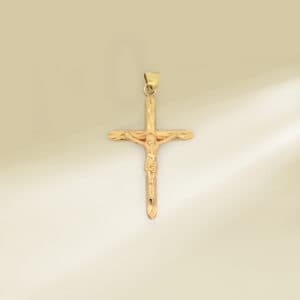 18K Yellow Gold Crucifix Pendant