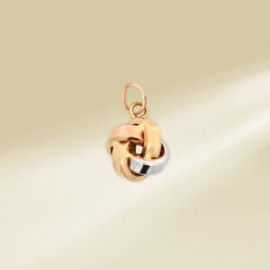 18K Tri-Color Knot Design Pendant