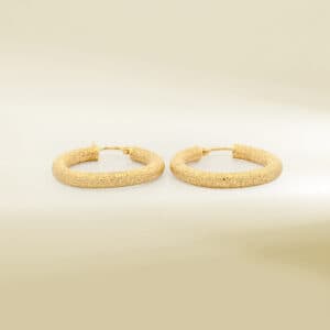 18K Yellow Gold Hoop Earrings