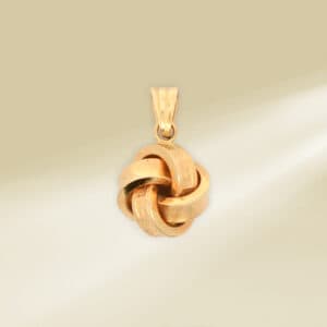 18K Yellow Gold Knot Design Pendant